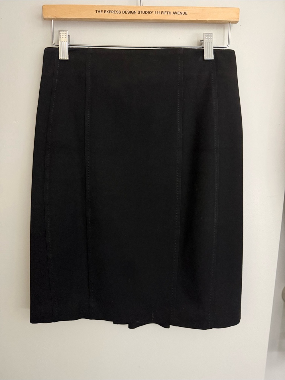 Express Black Panel Pencil Skirt